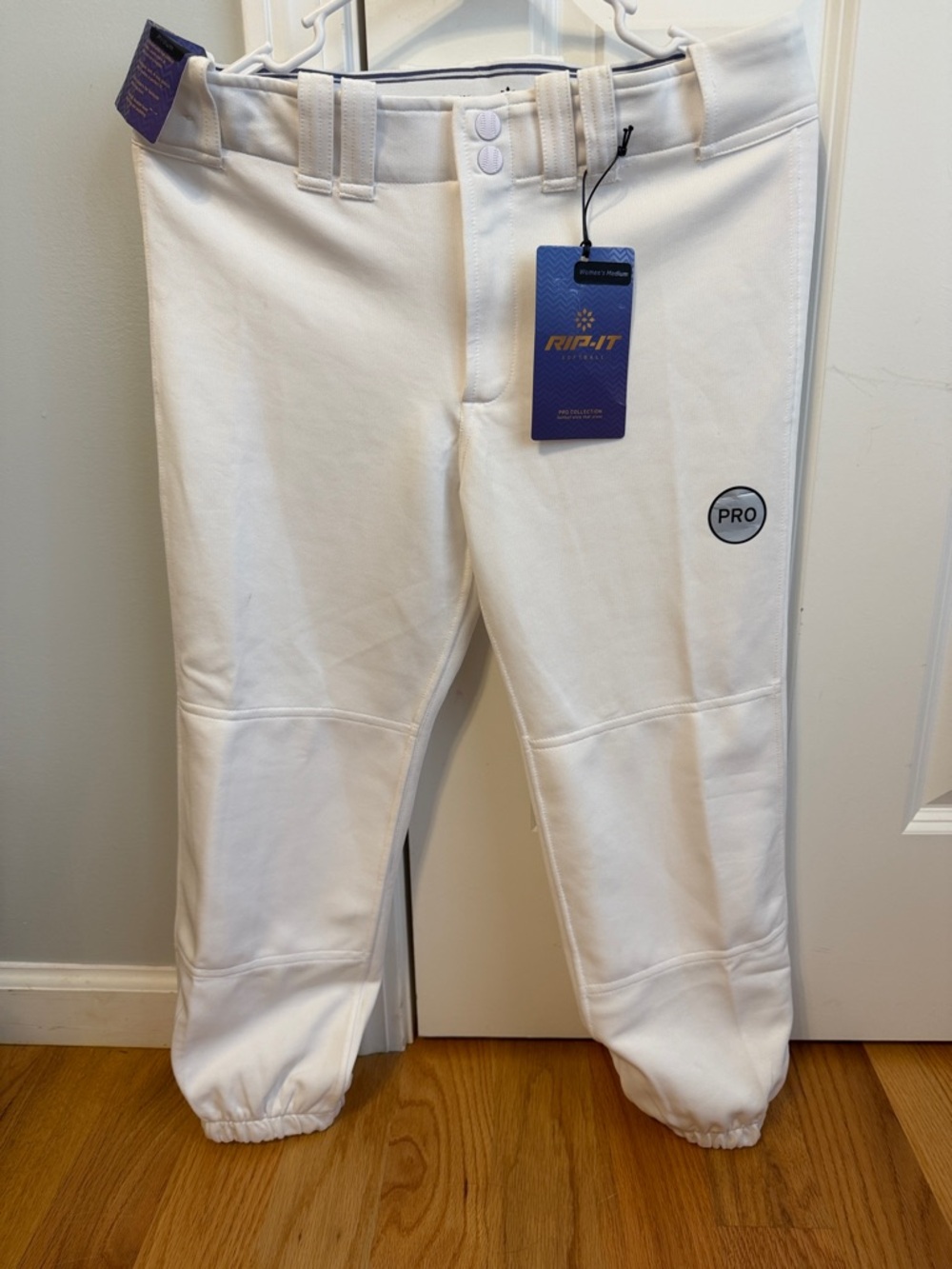 Pro Women's White Baseball Jogger Pants